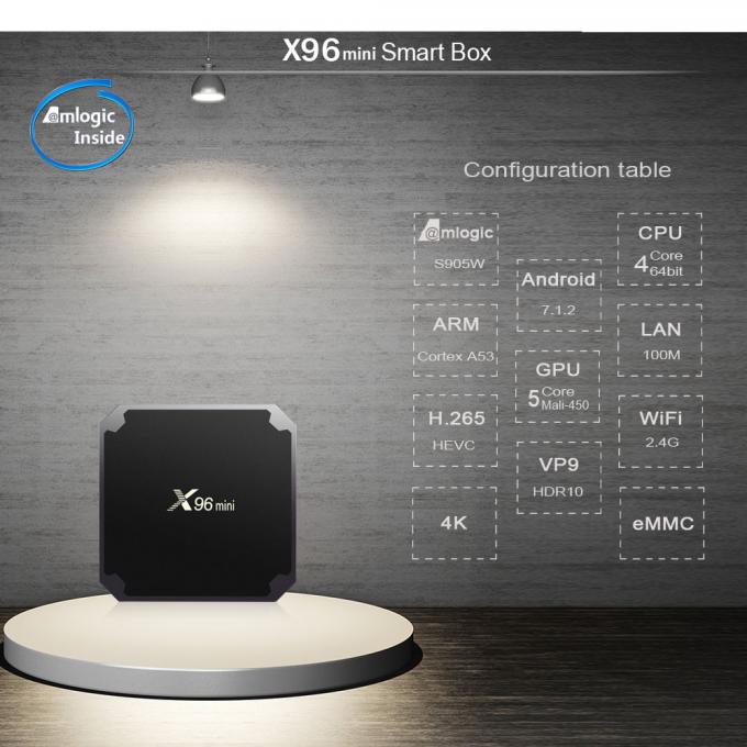 X96 miniandroid 7,1 TV-van de Kernandroid van de doos4k Amlogic S905W Vierling Speler 17,3 7.1.2 KD