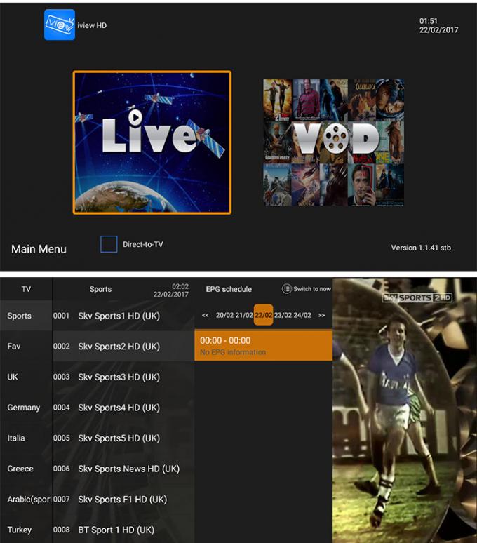 Europa Epl Iview Iptv Apk Sky Sport kanaliseert 1/3/6/12 Maanden Abonnements