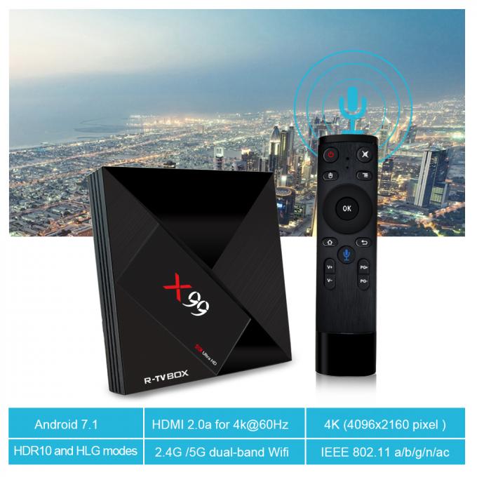 X99 RK3399 Zes Kern 4+32G Kodi 18,0 pre-Geïnstalleerd Android 8,1 Android-de Doos van TV