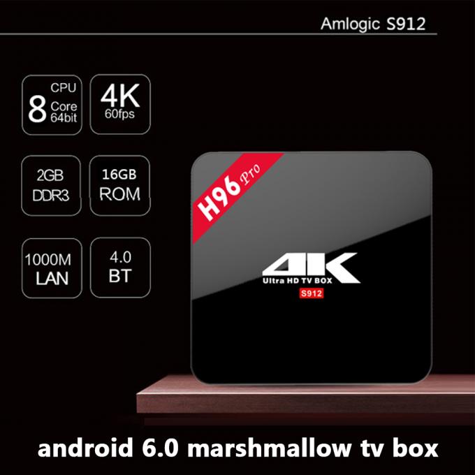 H96 Proamlogic S912 Dubbele Wifi met 64 bits KODI 17,3 pre-Geïnstalleerd Android 7,1 TV-Doos