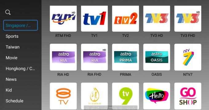 Het volledige van 4K HD van TV Maleisië Myiptv 4K Apk Astro Arabische Iptv Abonnement van het Kanaalandroid